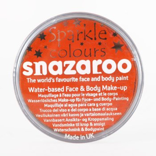 Фарба для гриму Snazaroo перламутова Sparkle 18 мл, Orange (Помаранчевий)