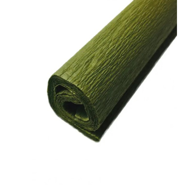 Крепон Folia Crepe paper 50x250 см, 32 г/м2 №142 Olive green Оливковий