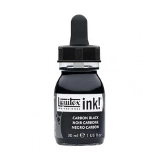 Пігментне чорнило Liquitex Artists Acrylic Inks, 30 мл, № 337 Carbon Black Чорний карбон