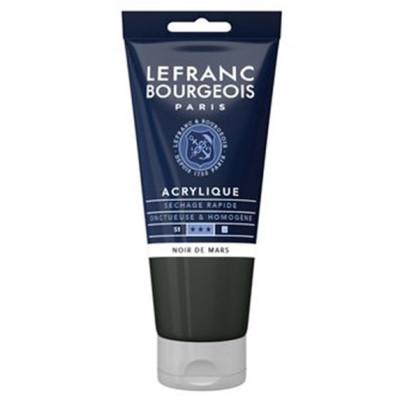 Акриловая краска Lefranc Fine Acrylic Color 80 мл, 271 Mars black Черный марс
