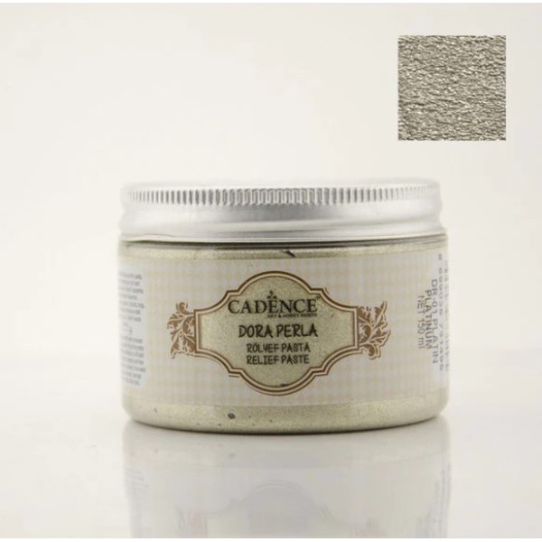 Объемная паста Dora Perla Metallic Relief Paste Cadence, 150 №1 Platinium Платина