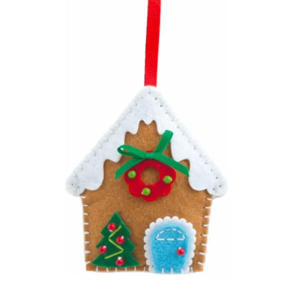 Набір із фетру для пошиття міні фігурки Folia Mini felt sewing sets, Різдвяний будинок