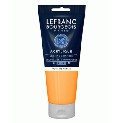 Акриловая краска Lefranc Fine Acrylic Color 200 мл, 816 Naples yellow Неаполитанский желтый
