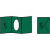 Заготовка для открытки паспарту квадратным Folia, 220 г/м2, 10,5x15 см, № 58 Fir green Темно-зеленый