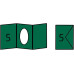 Заготовка для открытки паспарту квадратным Folia, 220 г/м2, 10,5x15 см, № 58 Fir green Темно-зеленый