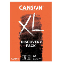 Блок паперу для малюнку XL Discovery Pack Dessin and Croquis 21x29,7 cm - A4, 12 аркушів, Canson