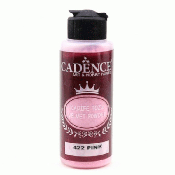 Пудра флок для нігтів оксамитова, Cadence 120 мл Рожевий