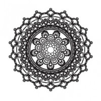 Трансфер мереживний чорний Water Application Lace Transfer Cadence 17x25 см