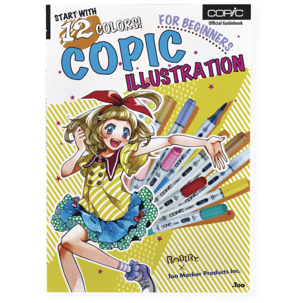 Набір маркерів з книгою для початківців Copic Ciao + Book Illustration Beginners 12 шт