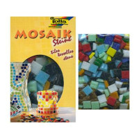 Мозаїка, Folia Mosaic-glass tiles 200 гр, 10x10 мм, (Асорті, 300 шт, 10 кол)