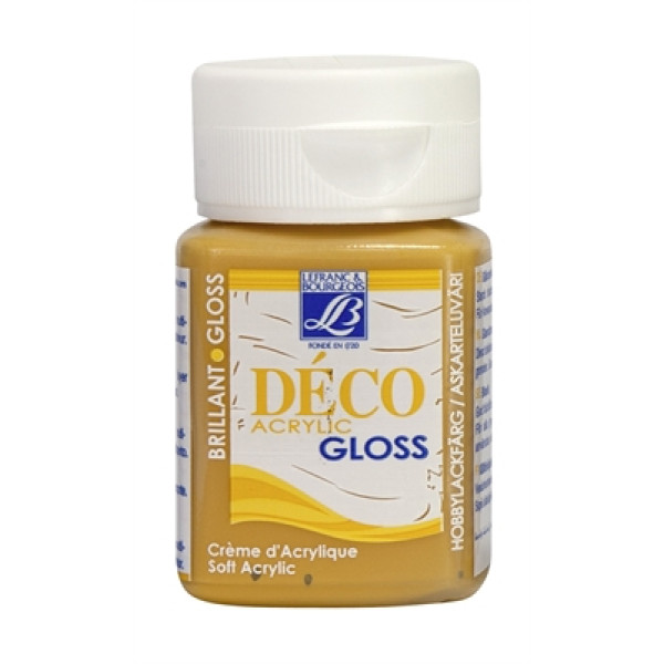 Lefranc фарба акрилова глянсова Deco Gloss Acrylic Cream 50 мл, # 118 Caramel (Карамель)