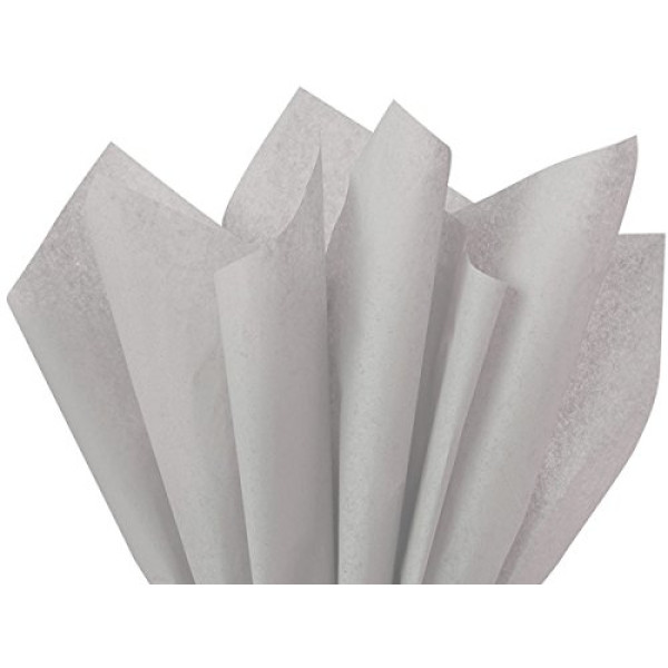 Папір тонкий однотонний Folia Tissue Paper 20 грудня, 50x70 см (5), № 80 Grey (сірий) арт. 91080