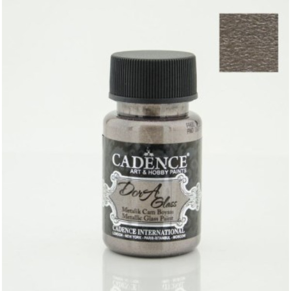 Акриловая краска металлик для стекла и керамики Cadence Dora Glass Metallic Porcelain Paint, 50 мл, № 3170 Розово Коричневая