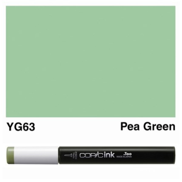 Заправка для маркерів COPIC Ink, YG63 Pea green Зелений горох, 12 мл