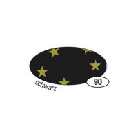 Картон для дизайну золоті зірки Folia Photo Mounting Board with gold stars 300 г/м2, 50x70 см, №90 Black Чорний