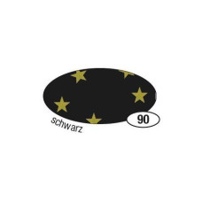 Картон для дизайну золоті зірки Folia Photo Mounting Board with gold stars 300 г/м2, 50x70 см, №90 Black Чорний