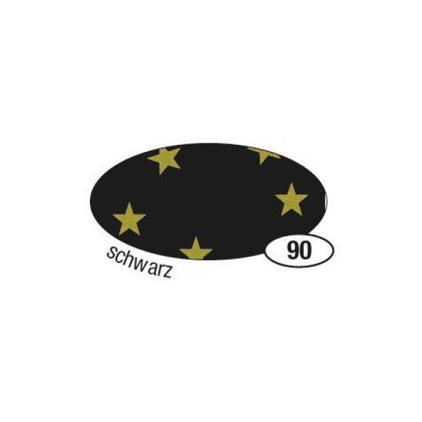 Картон для дизайна золотые звезды Folia Photo Mounting Board with gold stars 300 г/м2, 50x70 см, №90 Black Черный