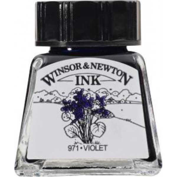 Туш художня Winsor Newton Drawing Inks 14 мл №688 Фіолетова