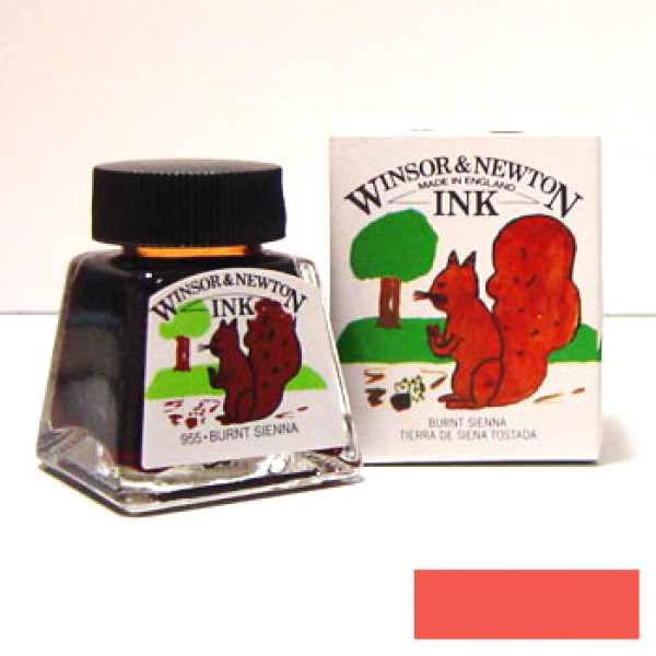 Туш художня Winsor Newton Drawing Inks 14 мл №074 Сієна