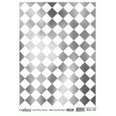 Декупажная карта с позолотой на рисовой бумаге Metel Leaf Silver Rise Cadence, Серебро, А-022