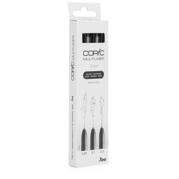 Набор лайнеров Copic Multiliner, 3 шт (0,05+0,1+0,3), черный