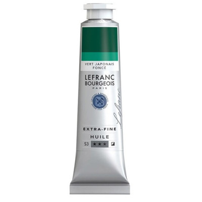 Олійна фарба Lefranc Extra Fine 40 мл № 537 Japanese green deep Японська насичена зелена