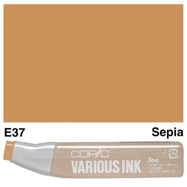 Чернила для маркеров Copic Various Ink E-37 Sepia Сепия арт 2007654