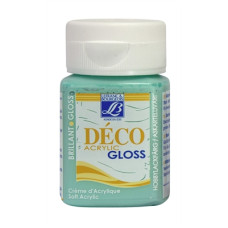 Lefranc фарба акрилова глянцева Deco Gloss Acrylic Cream 50 мл, # 489 Tahiti green зелений Таїті арт 211437