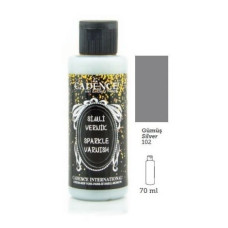 Лак акриловий глянцевий Cadence Sparkle Varnish Silver, 70 мл