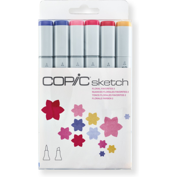 Набір спиртових маркерів Copic Sketch Set Floral Favorites 2, 6 шт