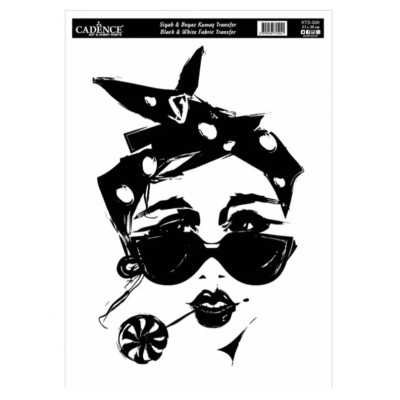 Трансферы для ткани Black White Fabric Transfer Cadence, 25х35 см, KTS 006