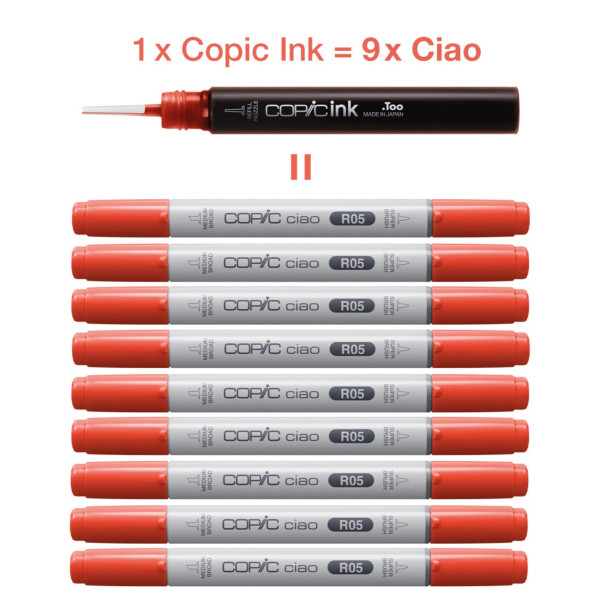 Чорнило для заправки маркерів Copic Ink B-93 Light crockery blue Блакитний фарфор світлий, 12 мл