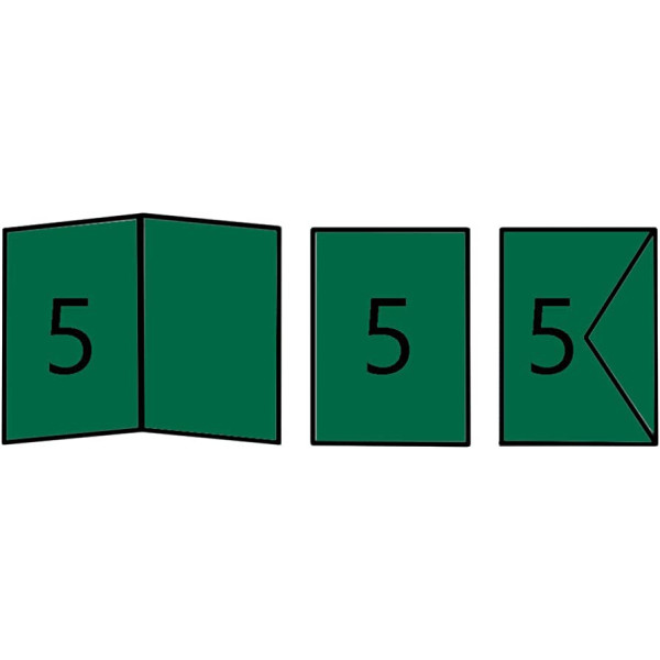 Заготовка прямокутна для листівки Folia Cards, 220 г/м2, 10,5x15 см, № 58 Fir green Темно-зелений
