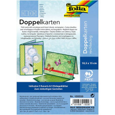 Заготовка для открытки прямоугольная Folia Cards, 220 г/м2, 10,5x15 см, № 58 Fir green Темно-зеленый