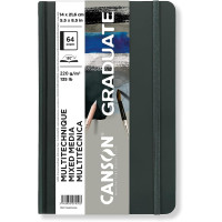 Блокнот Canson Graduate Books Mixed Media gris 220 г, 14,8x21 см, 64 страницы