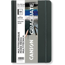 Блокнот Canson Graduate Books Mixed Media gris 220 г, 14,8x21 см, 64 страницы