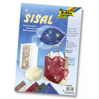 Folia набір сизалі Sisal intensive colours with glitter 135 гр, 23x33 см Асорті, 5 шт арт 860409