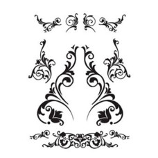 Натирка чорно-біла Cadence 17х25 см, R-001