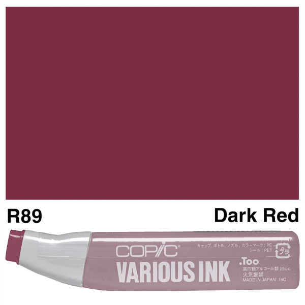 Чорнило для заправки маркерів Copic Various Ink R-89 Dark red Темно-червоний