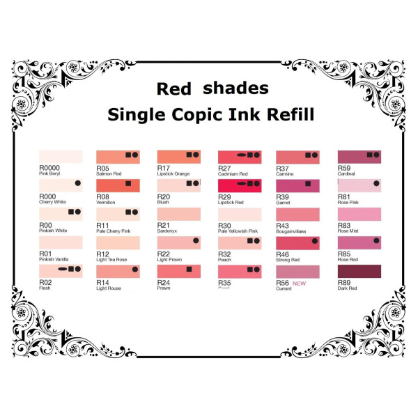 Чорнило для заправки маркерів Copic Various Ink R-89 Dark red Темно-червоний