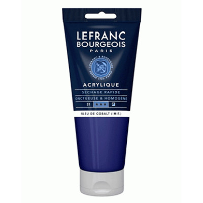 Акрилова фарба Lefranc Fine Acrylic Color 200 мл Cobalt blue hue Кобальт небесно-блакитний