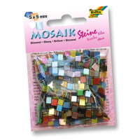 Мозаика Folia глянцевая Gloss assortments 45 гр, 5x5 мм Ассорти, 700 шт, 20 цв арт 59109