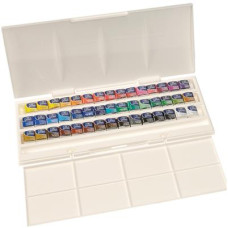 Набор акварельных красок Winsor Newton Cotman Half Pan Studio Set, 45 цветов полукювет в футляре-палитре