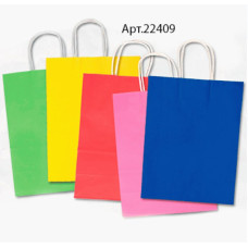 Бумажный крафт пакет Folia Paper Bags, 12x5,5x15 см, в ярком ассортименте