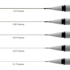 Лайнер Winsor Newton Black Fineliners, 0,5 мм