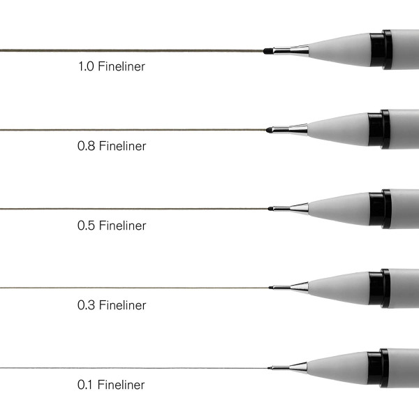 Лайнер Winsor Newton Black Fineliners, 0,5 мм