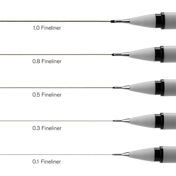 Лайнер Winsor Newton Black Fineliners, 0,5 мм