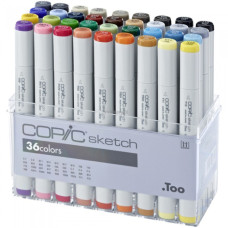 Набір спиртових маркерів в акриловому кейсі Copic Sketch Set Colour, 36 шт