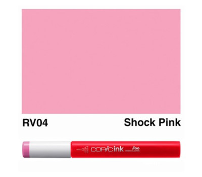 Заправка для маркерів COPIC Ink, RV04 Shock pink Яскраво-рожевий, 12 мл