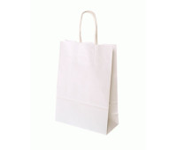Паперовий крафт пакет Folia Paper Bags, 18x8x21 см, білий